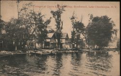 Cottages at Green Lawn Landing, Beechwood, Lake Chautauqua, NY Postcard