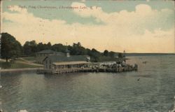 Dock, Point Chautauqua on Chautauqua Lake, New York Postcard