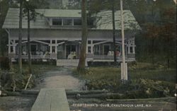 Sportsman's Club at Chautauqua Lake, New York Postcard