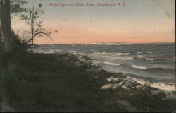 White Caps on Chautauqua Lake at Sunset New York Postcard Postcard Postcard