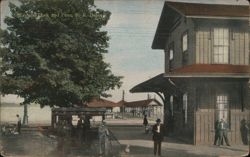 Mayville Dock and Pennsylvania Railroad Depot Depots Postcard Postcard Postcard