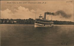 Steamboat City of New York, Chautauqua Lake, New York Postcard