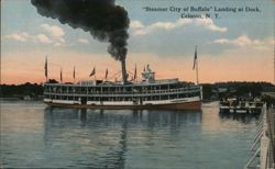 Steamer City of Buffalo Landing at Celoron, NY Postcard