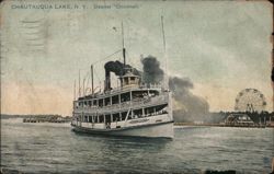 Steamer Cincinnati at Chautauqua Lake, NY Postcard