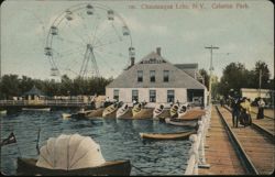 Celoron Park, Chautauqua Lake, NY - Ferris Wheel & The Richmond Postcard