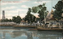 Celoron Shore, Chautauqua Lake Amusement Park Postcard