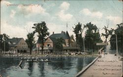 Greenhurst Boat Club on Chautauqua Lake, Jamestown NY Postcard