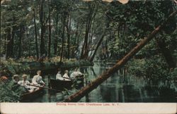 Boating Scene, Inlet, Chautauqua Lake Postcard