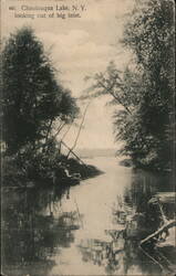 Chautauqua Lake, NY: Looking Out of Big Inlet Postcard