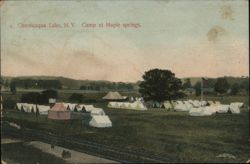 Camp at Maple Springs, Chautauqua Lake, NY Postcard