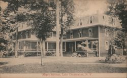 Maple Springs Hotel, Lake Chautauqua, NY Postcard