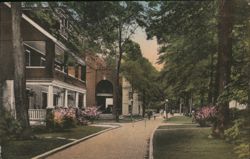 Clark Avenue, Chautauqua Institution, Brick Walkway New York Postcard Postcard Postcard