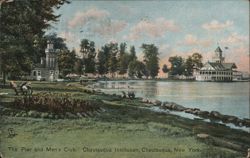 Chautauqua Institution Pier and Men's Club Universities Postcard Postcard Postcard