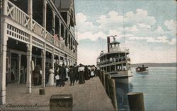 Chautauqua Assembly Dock Steamer Arrival Postcard