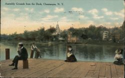 Assembly Grounds from the Dock, Chautauqua, New York Postcard Postcard Postcard