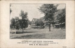 Cottage and Lawn Scene, Chautauqua Institution Postcard