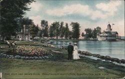 The Pier and Men's Club, Chautauqua Institution New York Postcard Postcard Postcard