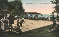 Shuffle Board Courts on Lake Chautauqua Postcard