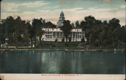 Beach and Grounds at Chautauqua Institution New York Postcard Postcard Postcard