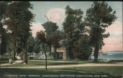 Hotel Veranda View, Chautauqua Institution, NY New York Postcard Postcard Postcard