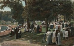 Crowd Gathers at the Point, Chautauqua Institution New York Postcard Postcard Postcard