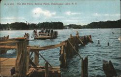 Old Ferry at Bemus Point, Chautauqua Lake, New York Postcard Postcard Postcard