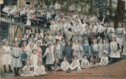 Children at the "Gym", Chautauqua Institution Postcard