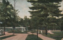 The Plaza from Vincent Avenue, Chautauqua Institution New York Postcard Postcard Postcard