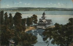 The Pier from the Athenaeum's Tower, Chautauqua Institution, NY New York Postcard Postcard Postcard