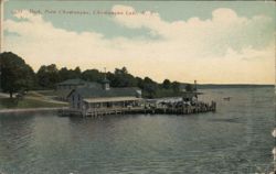 Dock at Point Chautauqua, Chautauqua Lake, New York Postcard