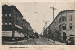 Third Street View East from Main Street, Jamestown, NY New York Postcard Postcard Postcard