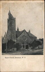 Jamestown NY Baptist Church Postcard