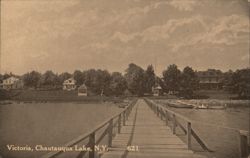 Victoria Pier on Chautauqua Lake, New York Postcard Postcard Postcard