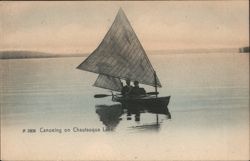 Canoeing on Chautauqua Lake Canoes & Rowboats Postcard Postcard Postcard