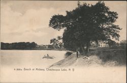 Beach at Midway, Chautauqua Lake, NY Postcard