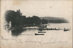 Boats Docked at Bemus Point, Chautauqua Lake, New York Postcard Postcard Postcard