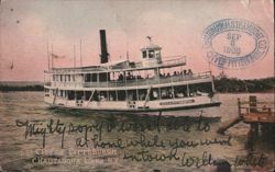 Steamer City of Pittsburgh, Chautauqua Lake, NY Postcard