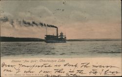 Steamer "New York" on Chautauqua Lake Postcard