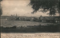 Steamer Landing at Lakewood, Chautauqua Lake, New York Postcard Postcard Postcard