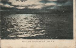 Moonlight on Chautauqua Lake, New York Postcard