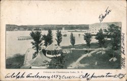 Celoron Park on Chautauqua Lake, Gazebo and Pier View Postcard