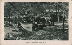 Steamboat at the Inlet of Chautauqua Lake, New York Postcard