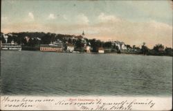 Point Chautauqua, NY - Lakeside View with Steamboat New York Postcard Postcard Postcard