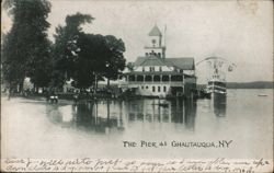 The Pier at Chautauqua, New York Postcard Postcard Postcard