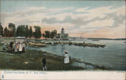 Boat Landing at Chautauqua Lake, New York Postcard Postcard Postcard