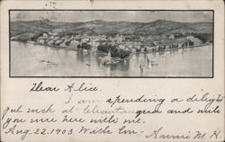 Panoramic View of Chautauqua Lake and Town, New York Postcard Postcard Postcard