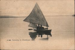 Canoeing on Chautauqua Lake Canoes & Rowboats Postcard Postcard Postcard