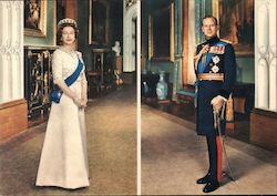 Queen Elizabeth II and Prince Philip Royalty Peter Grugeon F.R.P.S. Postcard Postcard Postcard