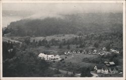 Ocean View Cabins, Seal Harbor, Maine - Aerial View Postcard