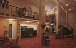 Ramada Inn Airport Lobby, Nashville, TN - Shag Carpet, Spiral Staircase Postcard